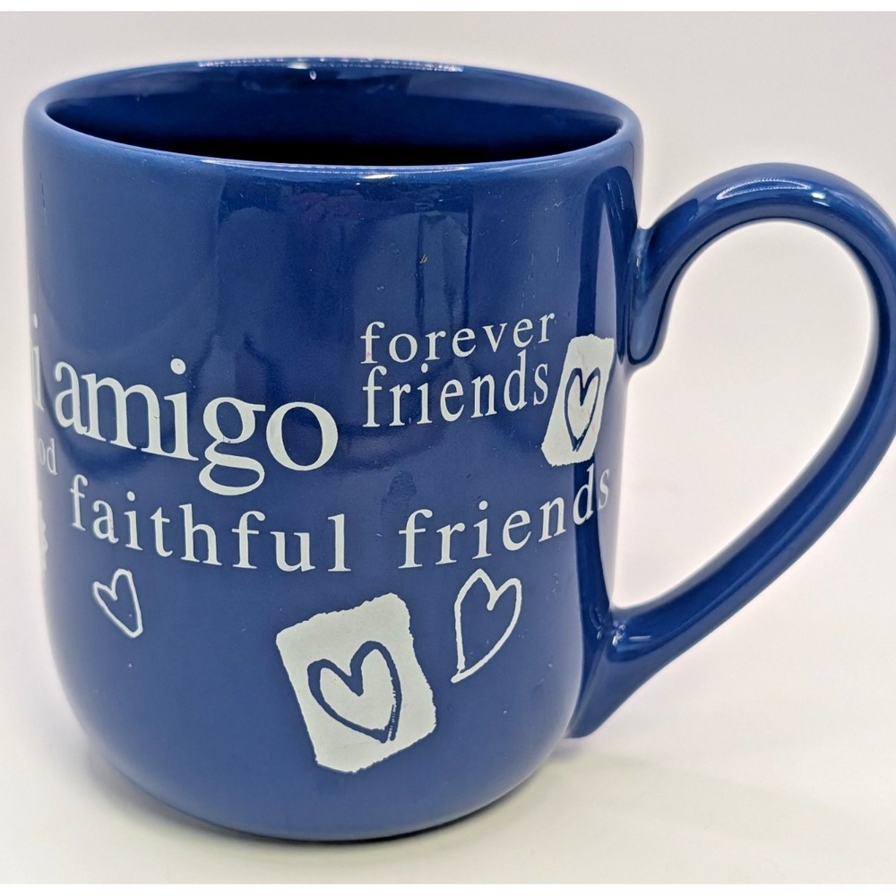 Stoneware Coffee Mug "Come rain or shine...friends for life" 16 oz HB group 1997